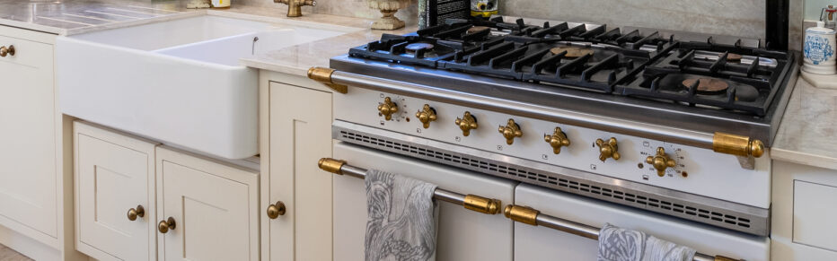 cream lacanche with brass knobs