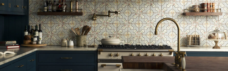 lacanche range with tile backsplash